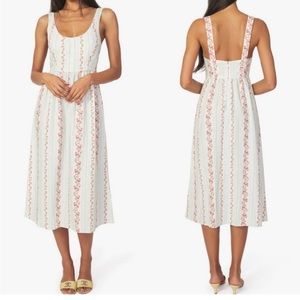 NWT - WeWoreWhat Corset Victorian Floral Stripe Midi Dress